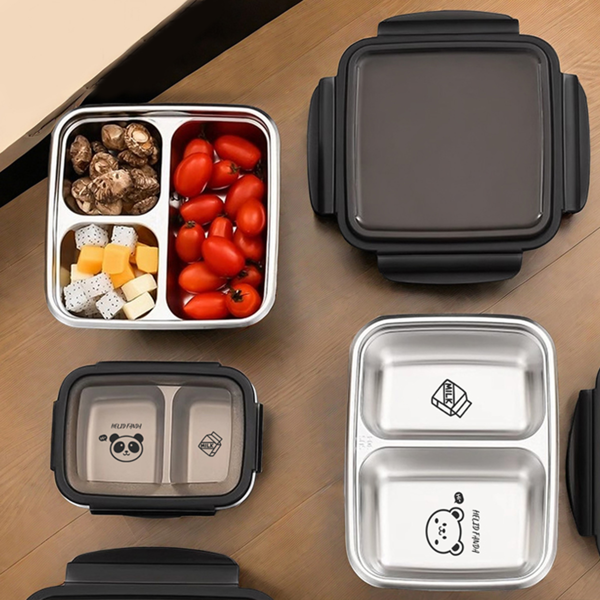 Meal Prep Lunch Boxes - WORTHBUY 2/3 grilles 304 boîte à