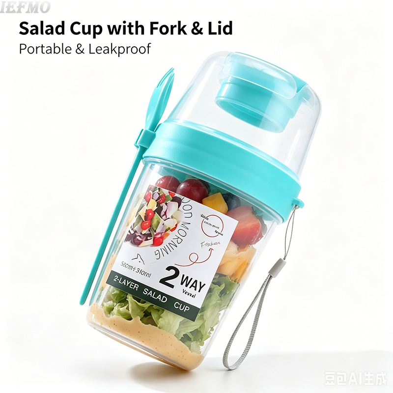 Meal Prep For Weight Loss - Ensemble de saladiers portables avec fourchette