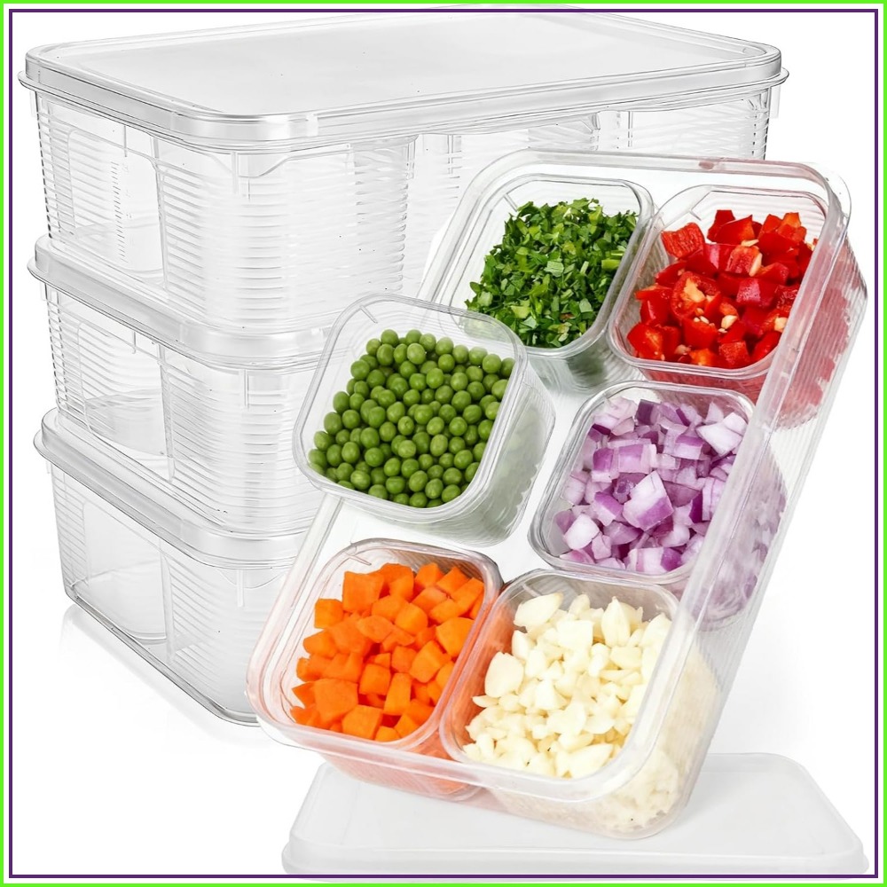 Meal Prep Veggie - Ensemble d'organisateurs de réfrigérateur de 28