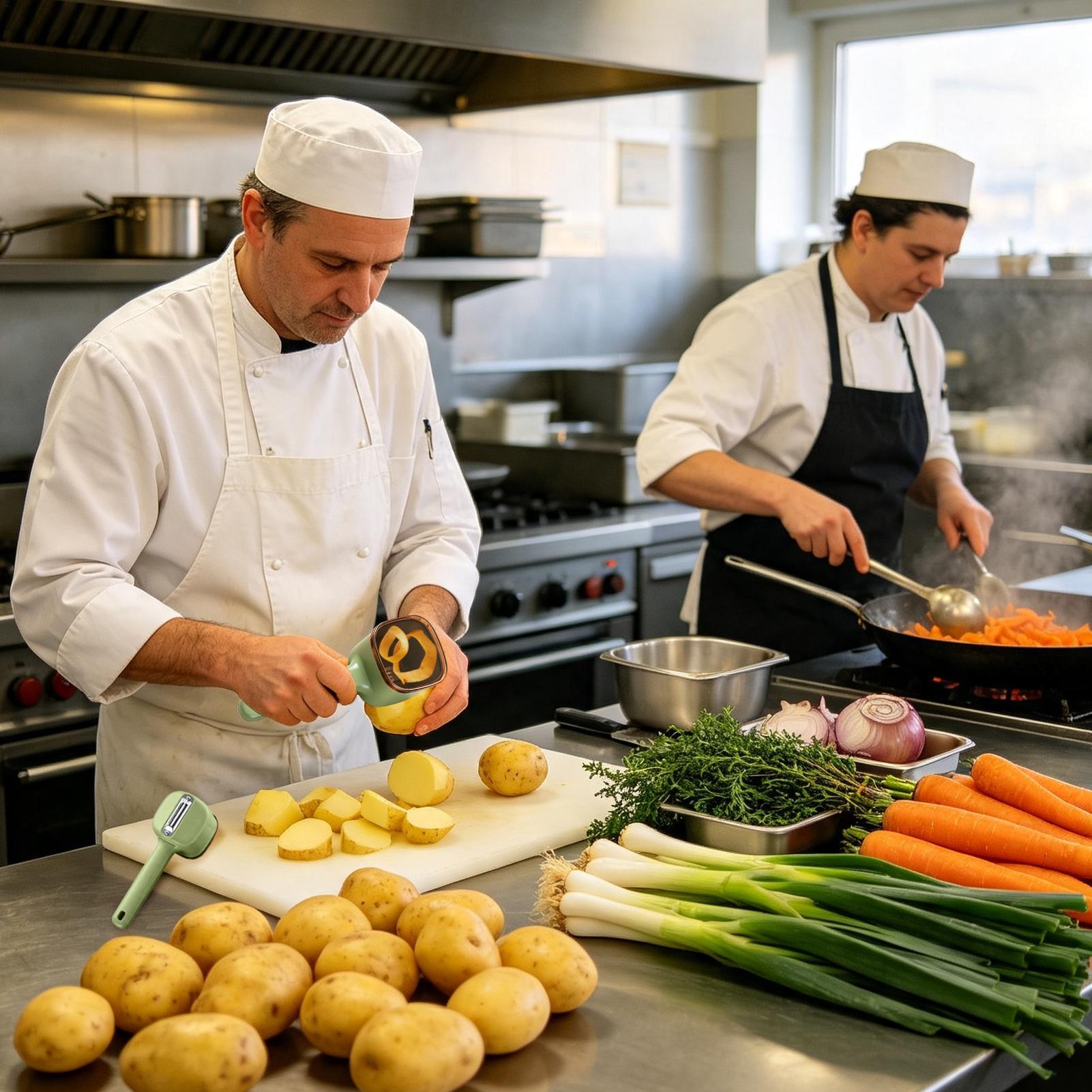 Meal Prep Restaurant - Éplucheur avec bac de récupération, outil