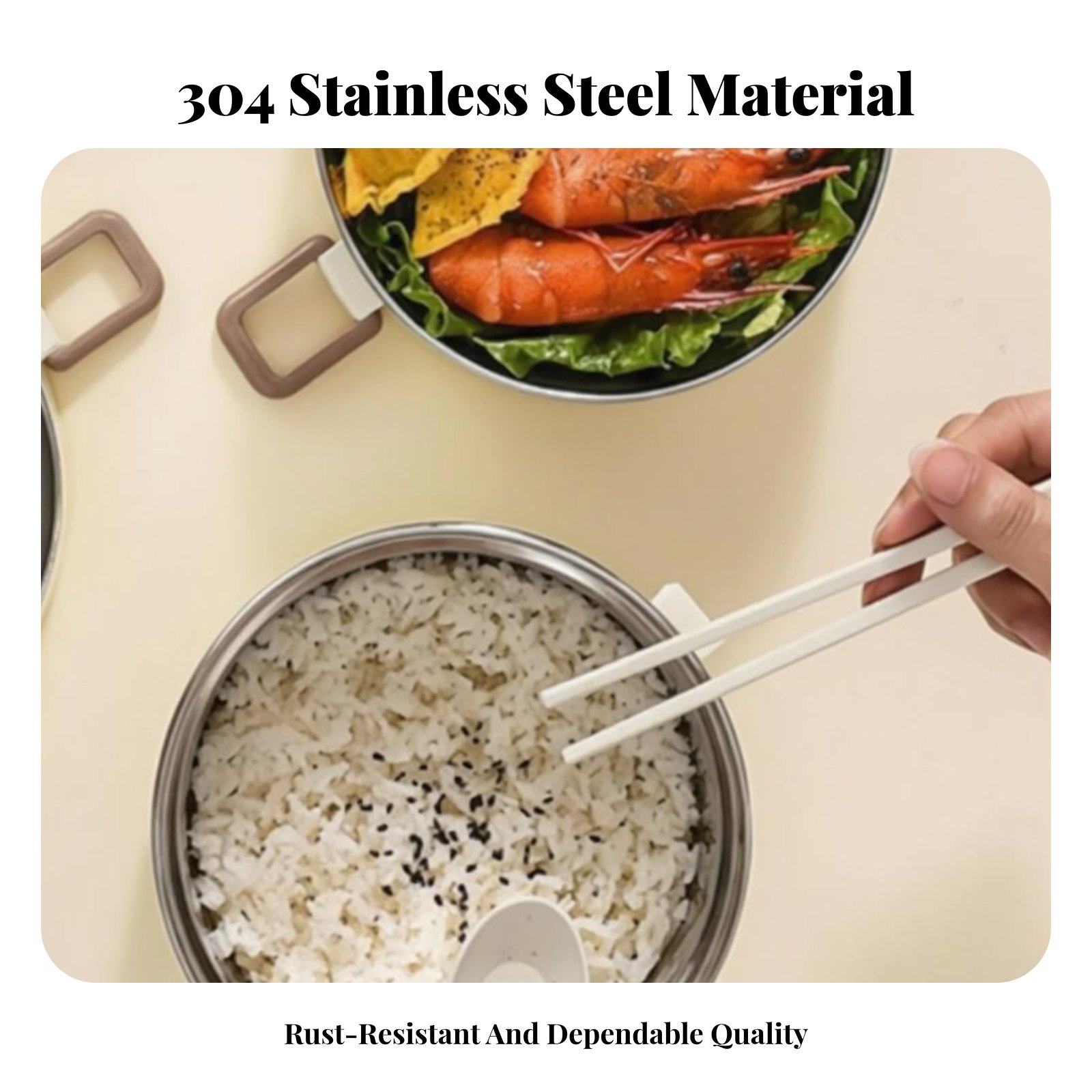 Stainless Bento Box - Boîte à lunch en acier inoxydable,