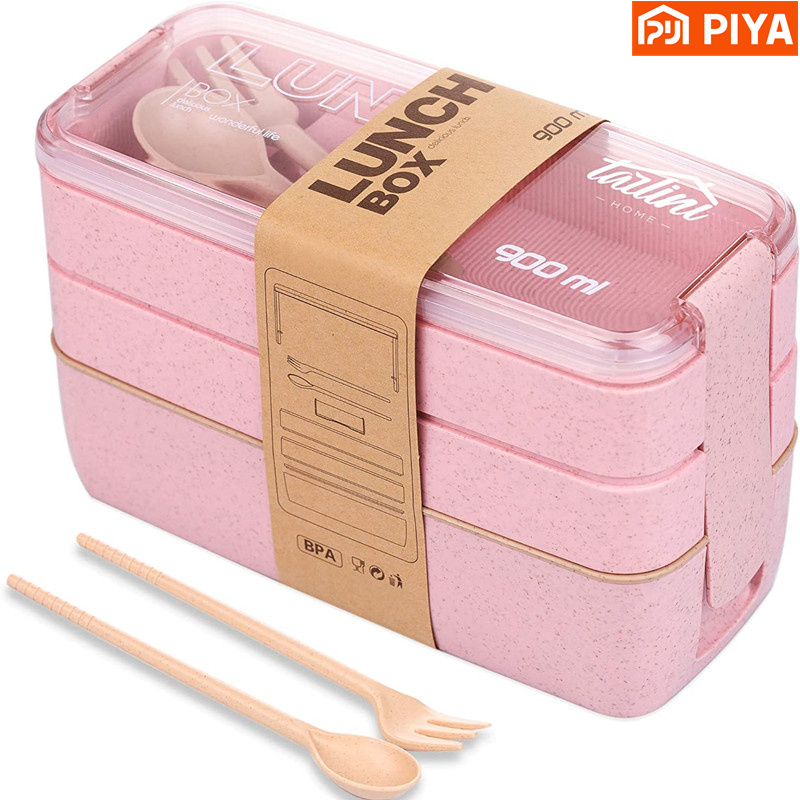 Meal Prep Lunch Boxes - Boîte à bento portable en paille