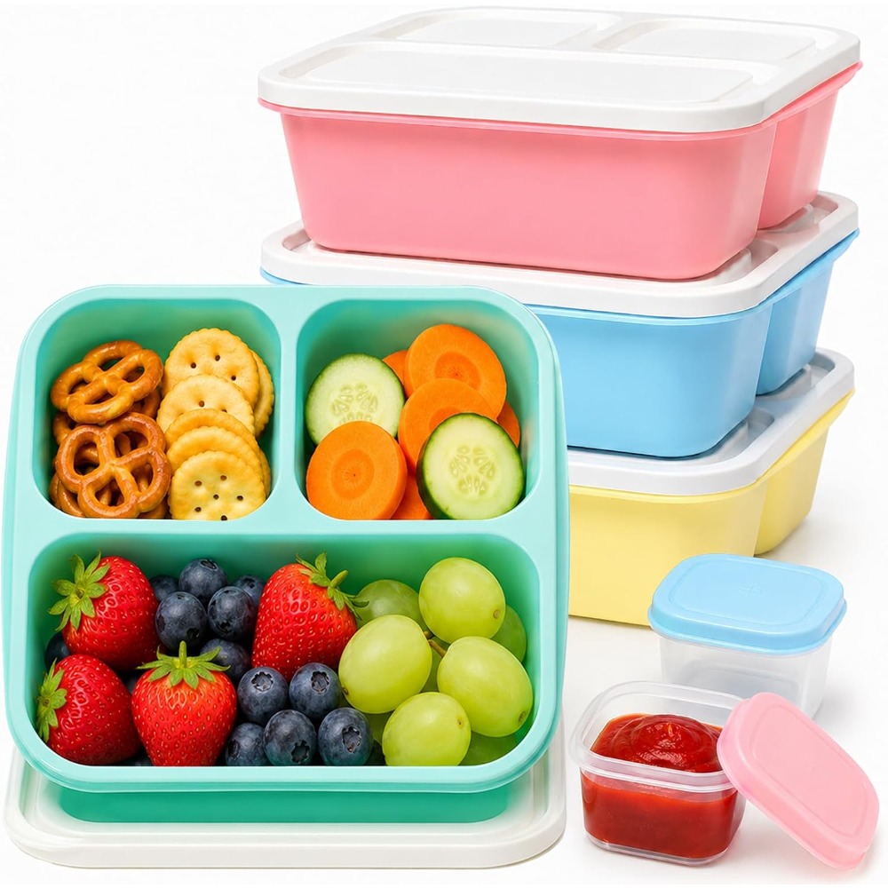 Meal Prep Lunch Boxes - Boîte à bento à 3 compartiments