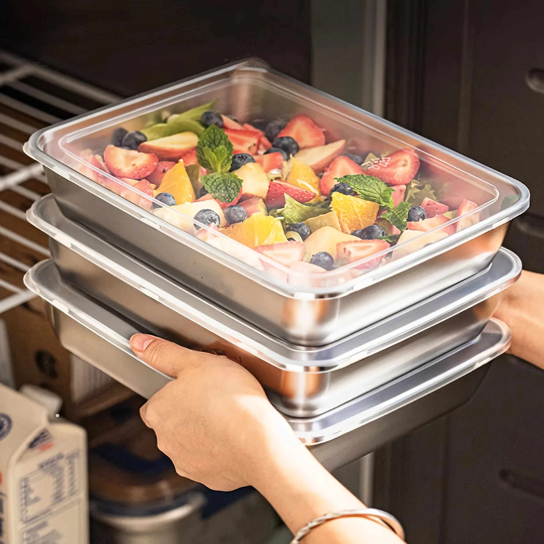Stainless Bento Box - 3 boîtes alimentaires en acier inoxydable