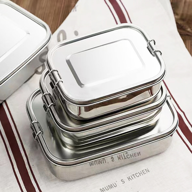 Stainless Bento Box - Boîte à déjeuner carrée en acier