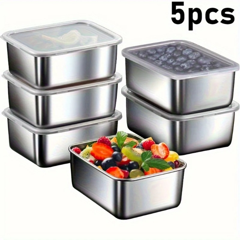 Meal Prep Lunch Boxes - Ensemble de 5 boîtes de conservation