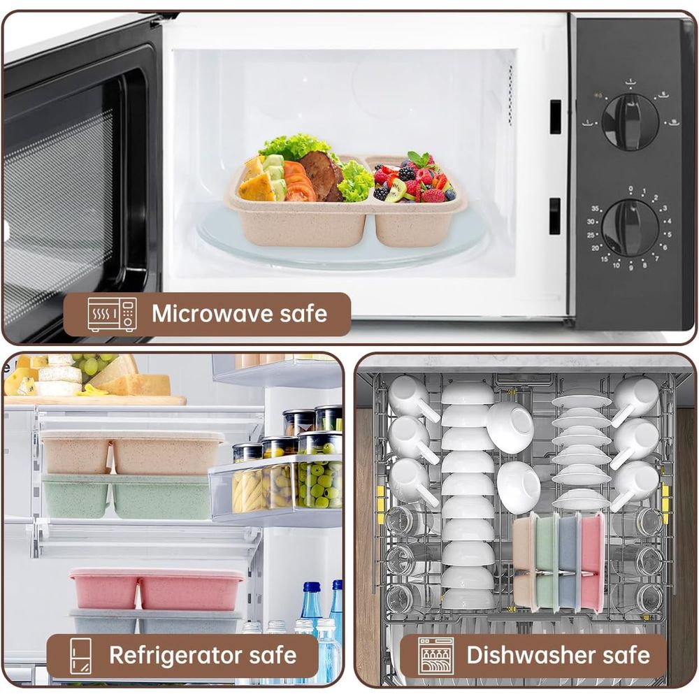 Lot de 4 boîtes à bento, conte - Meal Prep Lunch Boxes avis et prix