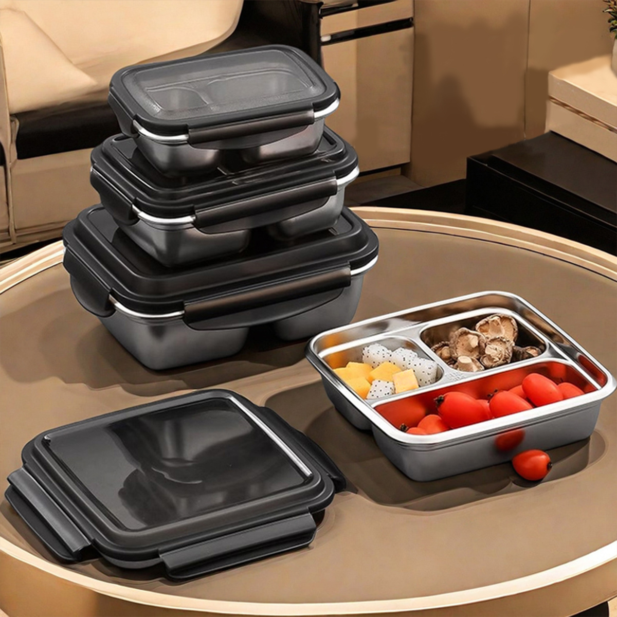 WORTHBUY 2/3 grilles 304 boîte - Meal Prep Lunch Boxes avis et prix