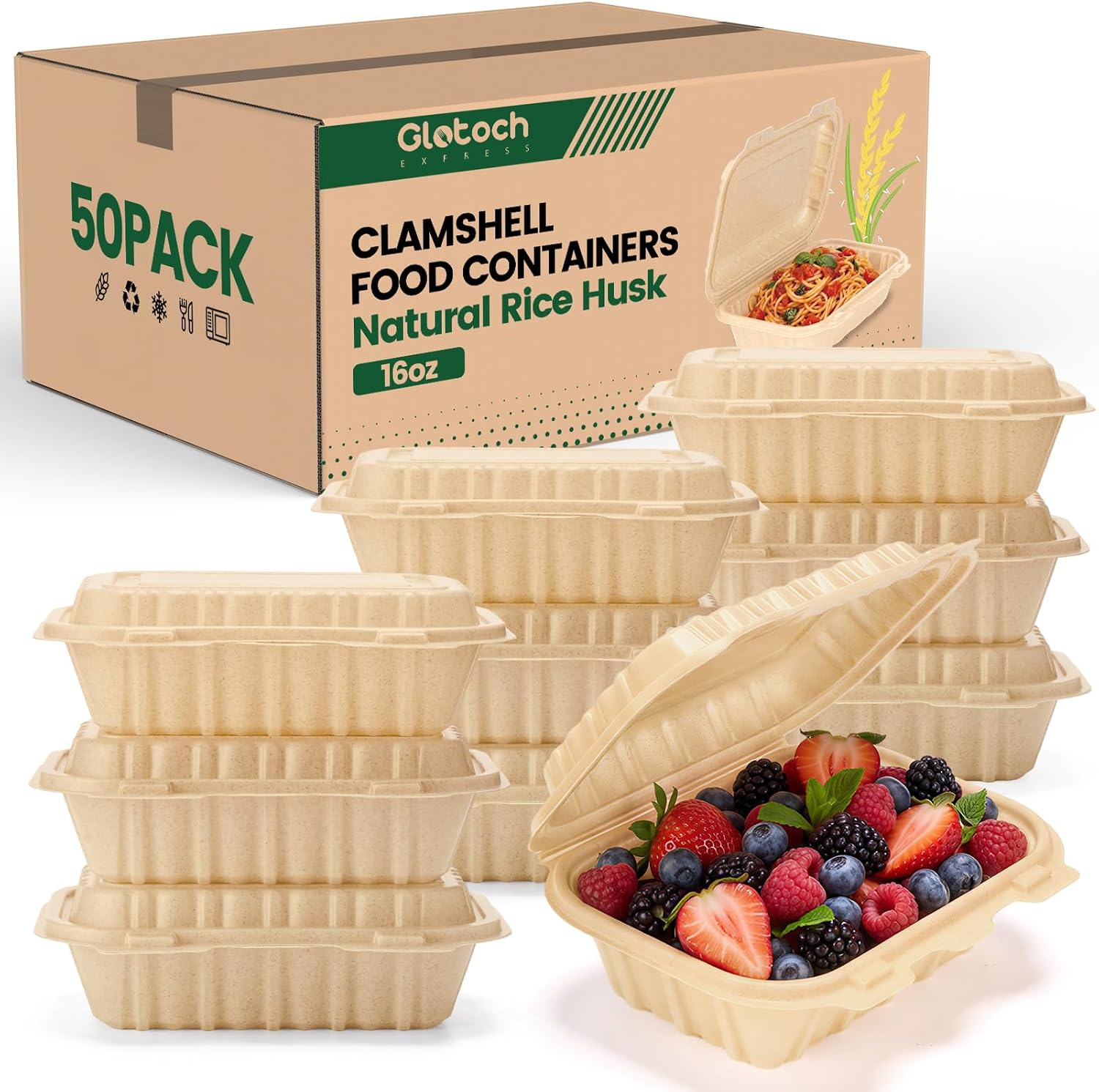 Lot de 50 contenants à emporte - Meal Prep Dinners avis et prix