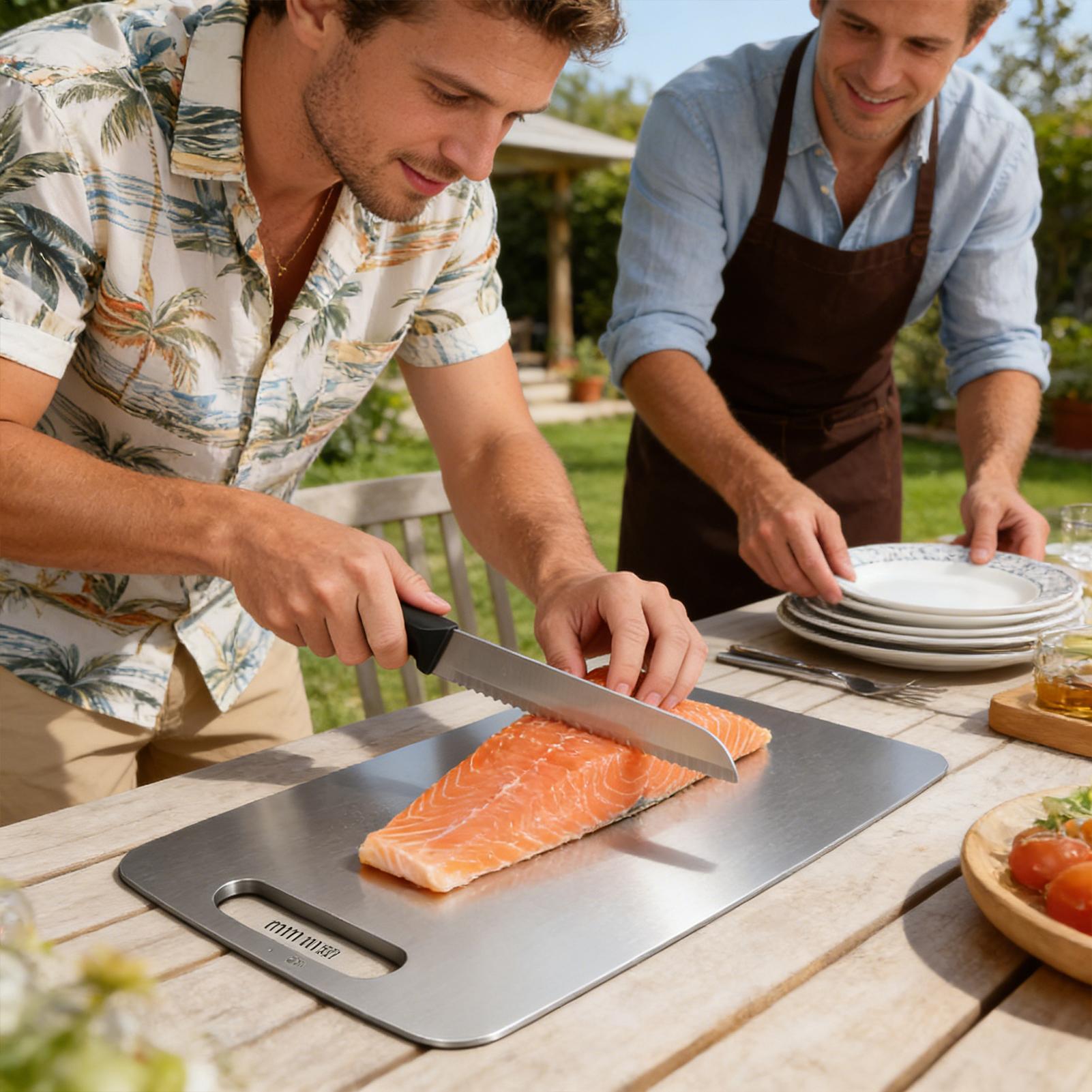 Planche à découper en acier in - Meal Prep Veggie avis et prix