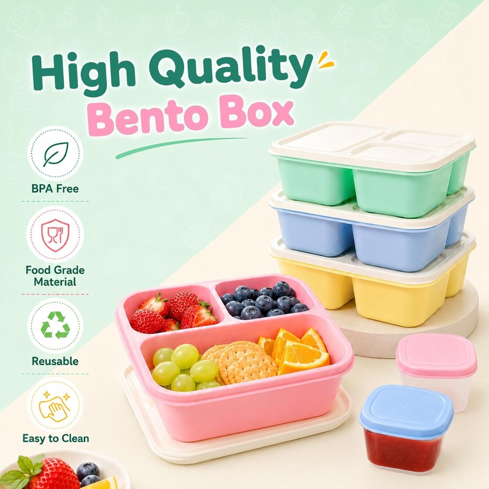 Boîte à bento à 3 compartiment - Meal Prep Lunch Boxes avis et prix
