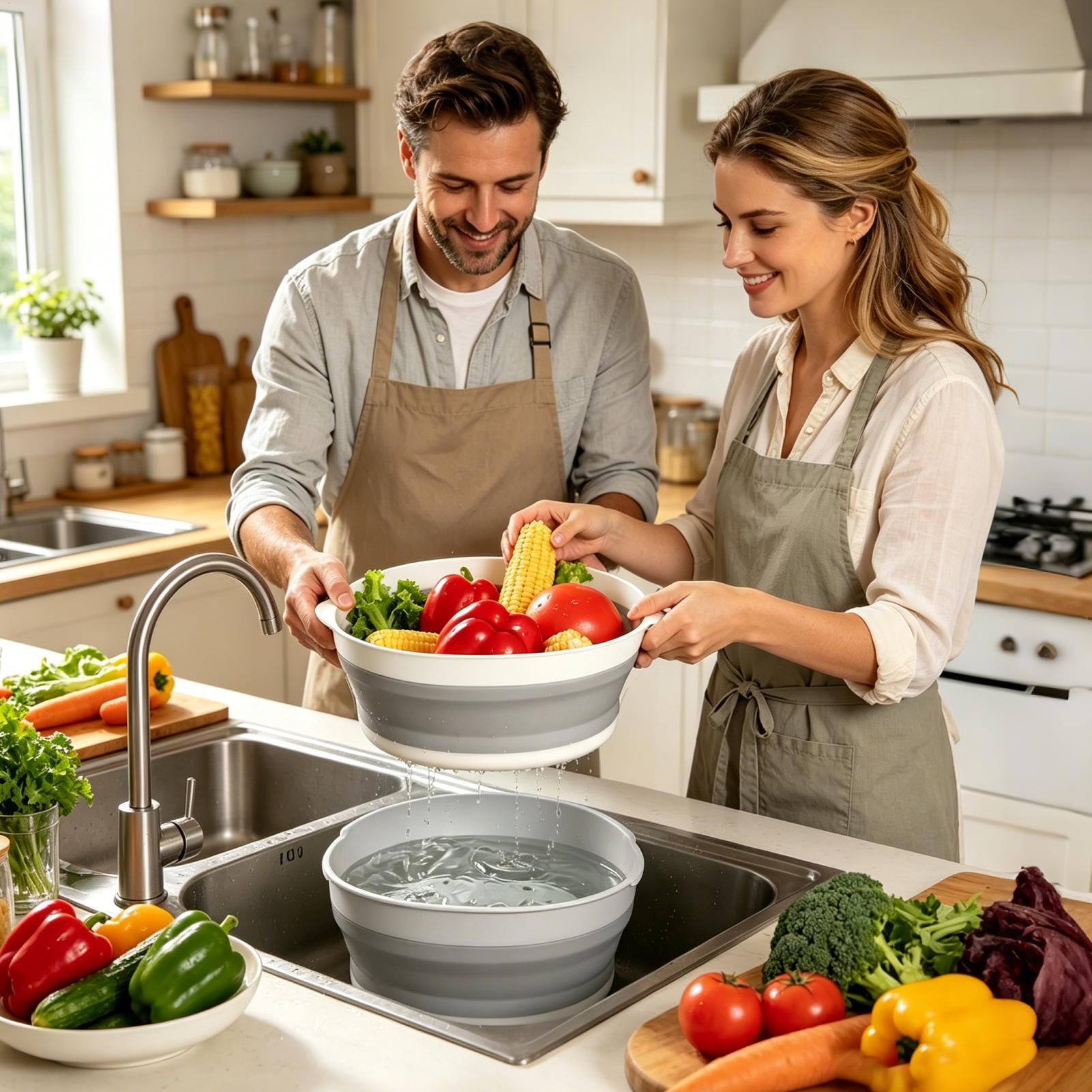 Passoire pliable double couche - Meal Prep Veggie avis et prix