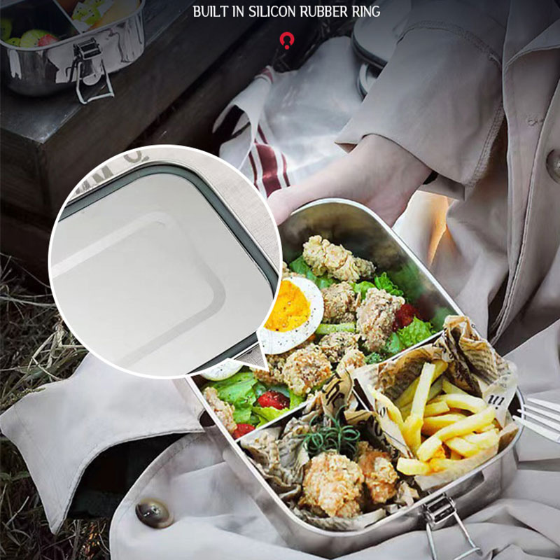 Boîte à déjeuner carrée en aci - Stainless Bento Box avis et prix
