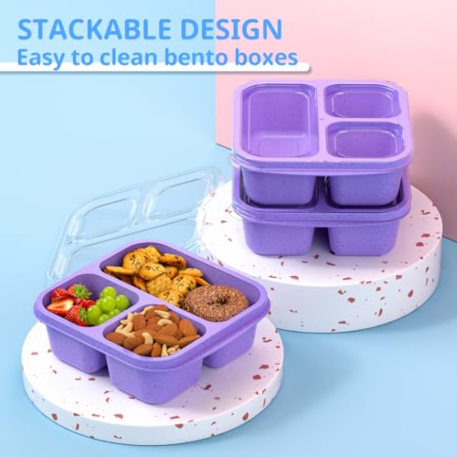 Boîtes à collation 3 pièces -  - Meal Prep Lunch Boxes avis et prix