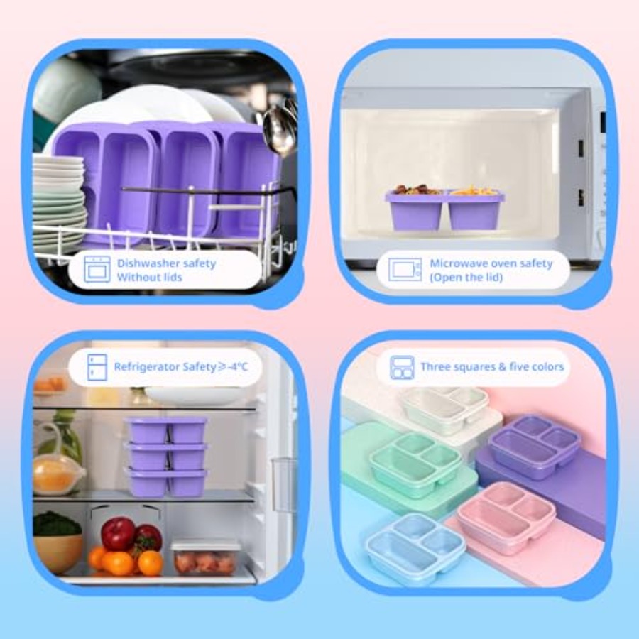 Boîtes à collation 3 pièces -  - Meal Prep Lunch Boxes avis et prix